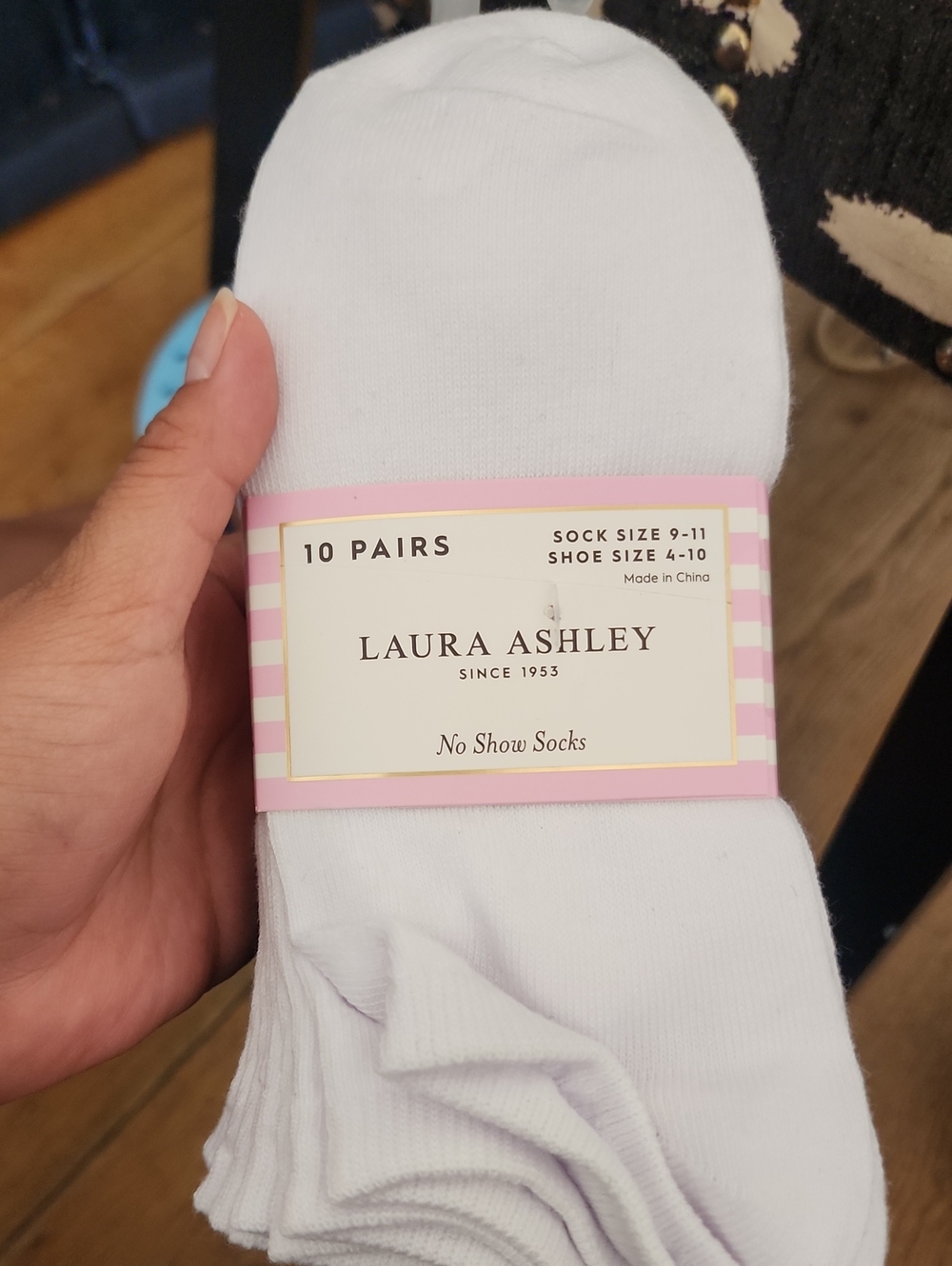 Laura Ashley White No-Show Athletic Socks - 10 Pairs